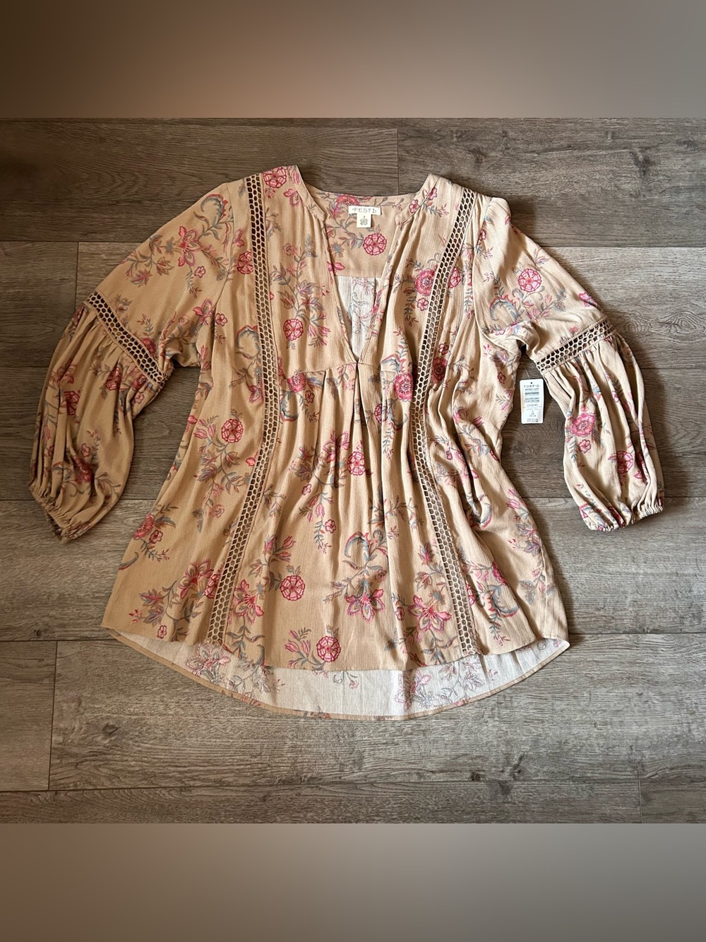 NWT Festive Western Torrid Festi Inset Gauze Tunic Size 3X - Picture 3 of 9